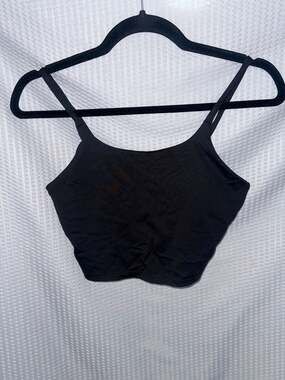 ODOH Black Yoga Crop Top Tank Size M